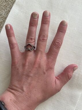 James Avery heart ring rope RETIRED size 6